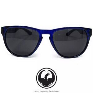 Dragon Marquis Deep Blue Men's Women's Round Sunglasses 30663-603 Grey Lens 0087